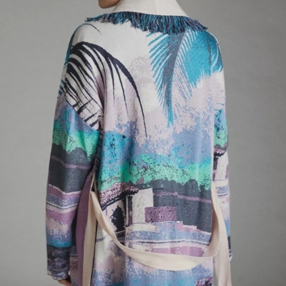 Aldo Sweaters - NEW NWT Anthropologie Aldomartins Moira Fringed Cardigan in Sunset Size Small